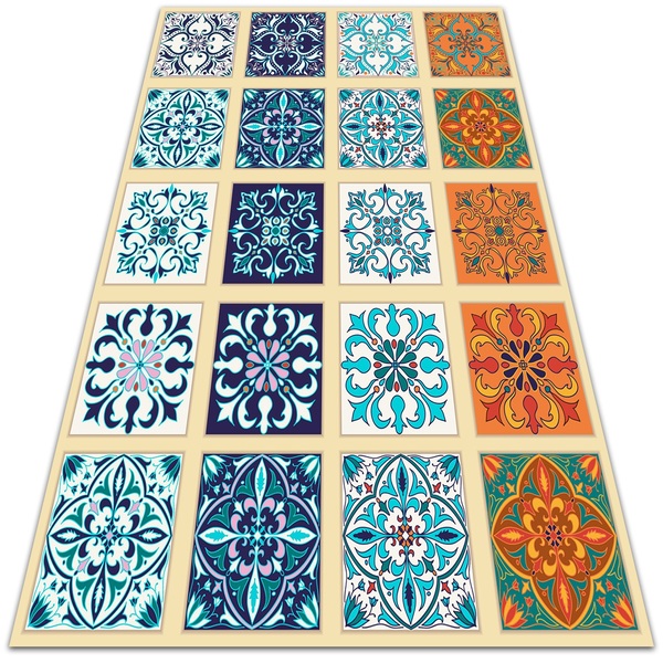 Indoor vinyl PVC carpet Greek tiles